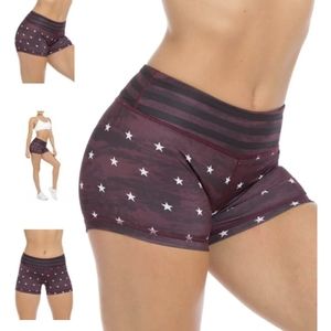 IAB|MFG Vintage stars & stripes plum no ride shorts
